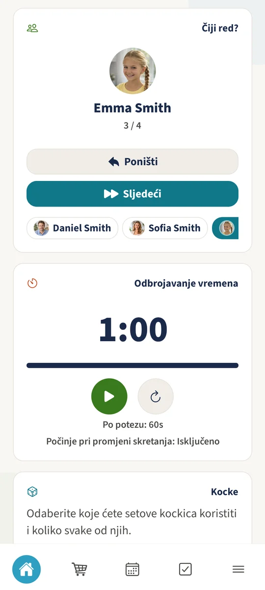 Nakon radnje Sljedeći odabrana je treća igračica, Emma.