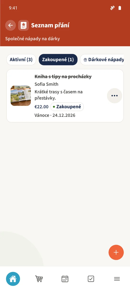 Po potvrzení se kniha zobrazuje v části „Zakoupené“.
