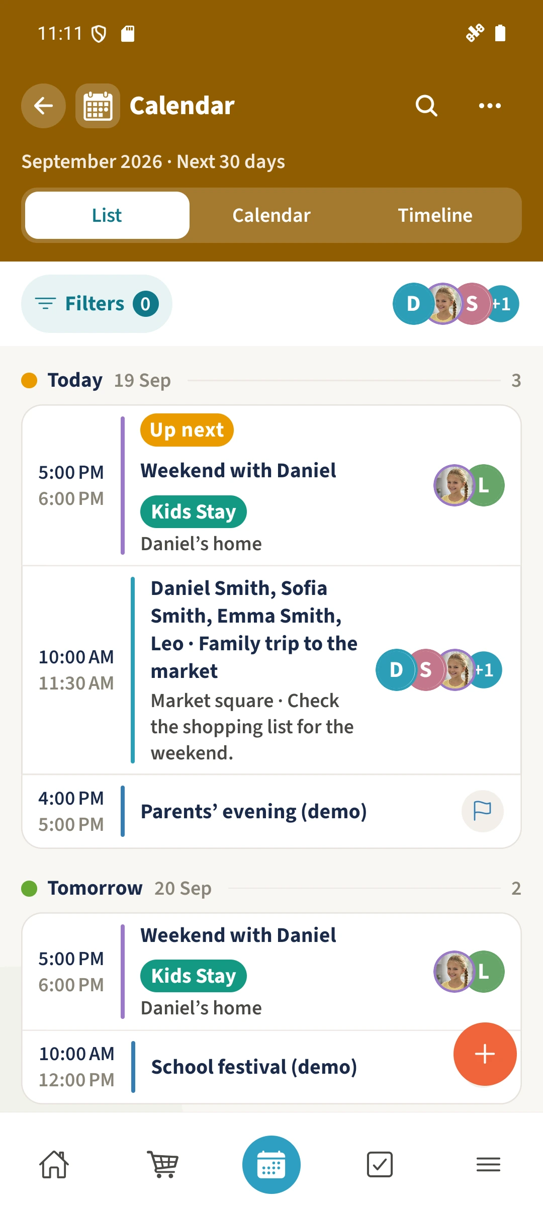 Calendar — Imported calendars