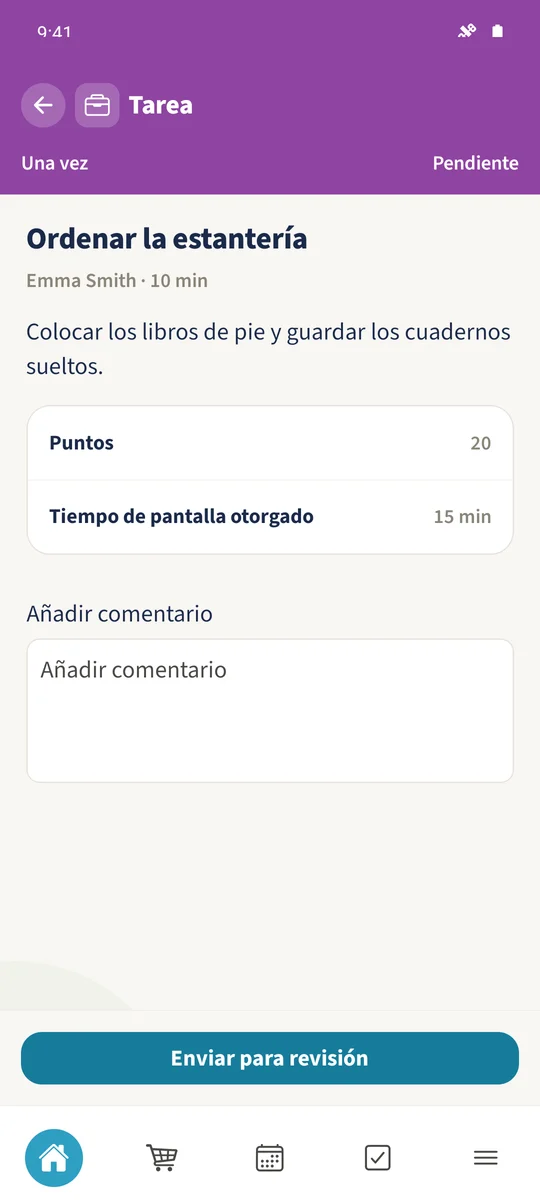 Captura prevista: Consultar los puntos y minutos ganados: pantalla 1.
