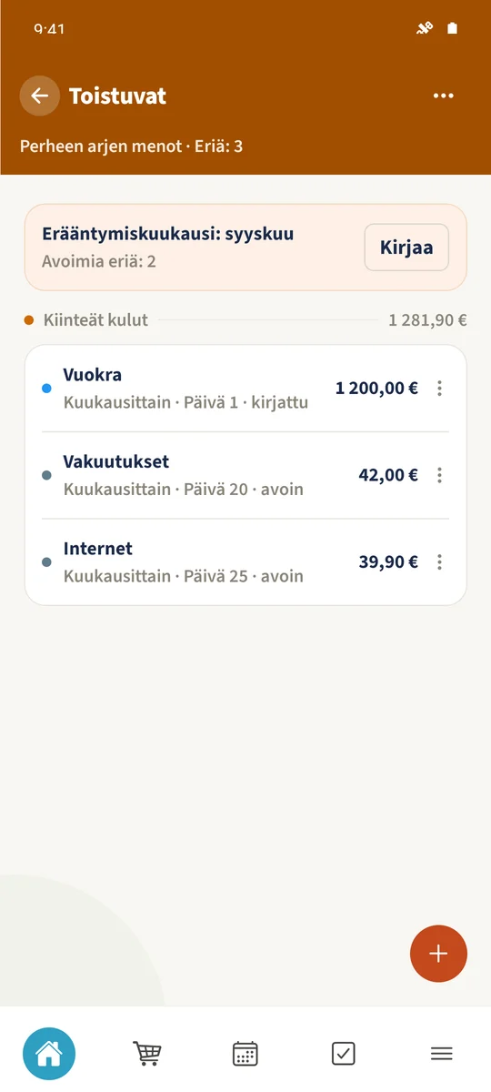Internetin tallentamisen jälkeen listalla on edelleen kolme avointa toistuvaa erää lokakuulle 2026.