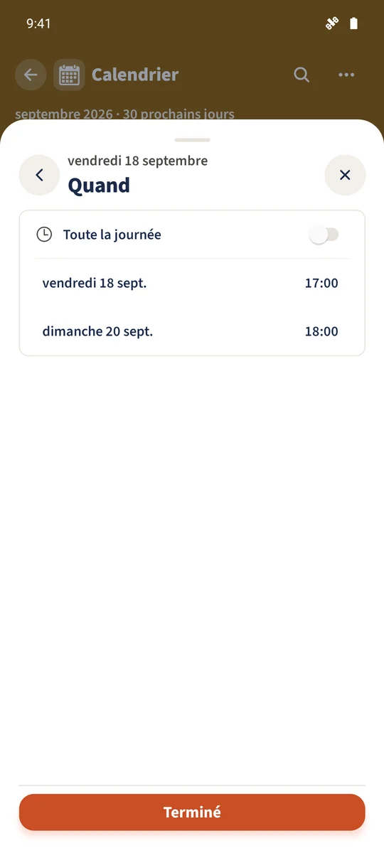 Capture prévue : Organiser les séjours des enfants et les transferts : vue 2.