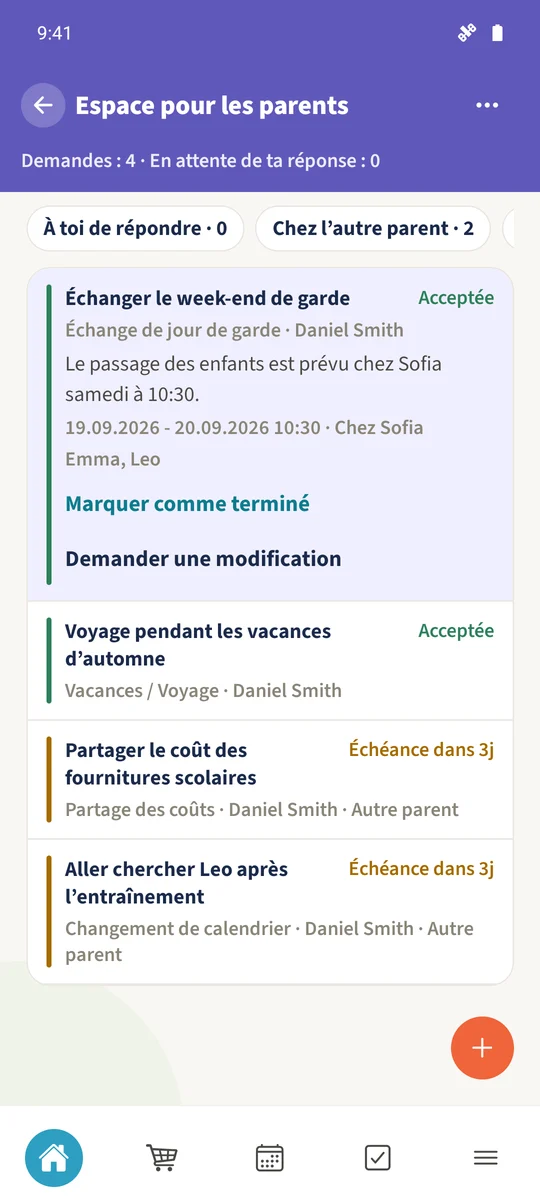 Capture prévue : Se mettre d’accord sur les changements de garde : vue 1.