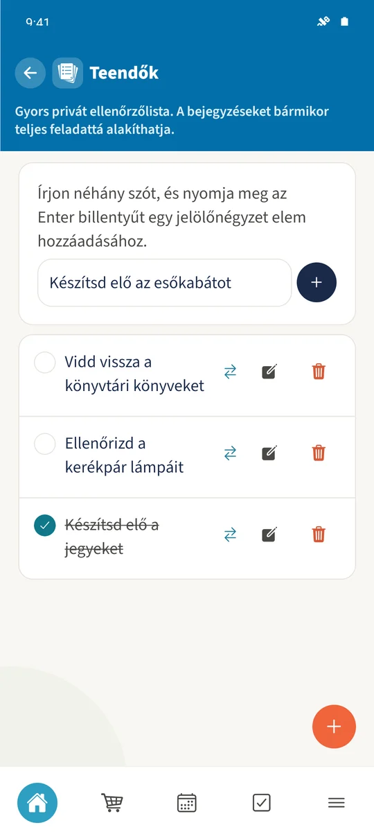 A Csomagolj be egy tartalék pulóvert a gyorsbeviteli mezőben szerepel hozzáadás előtt.