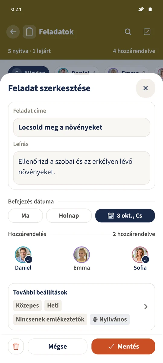 Ismétlődő feladat — Befejezés dátuma