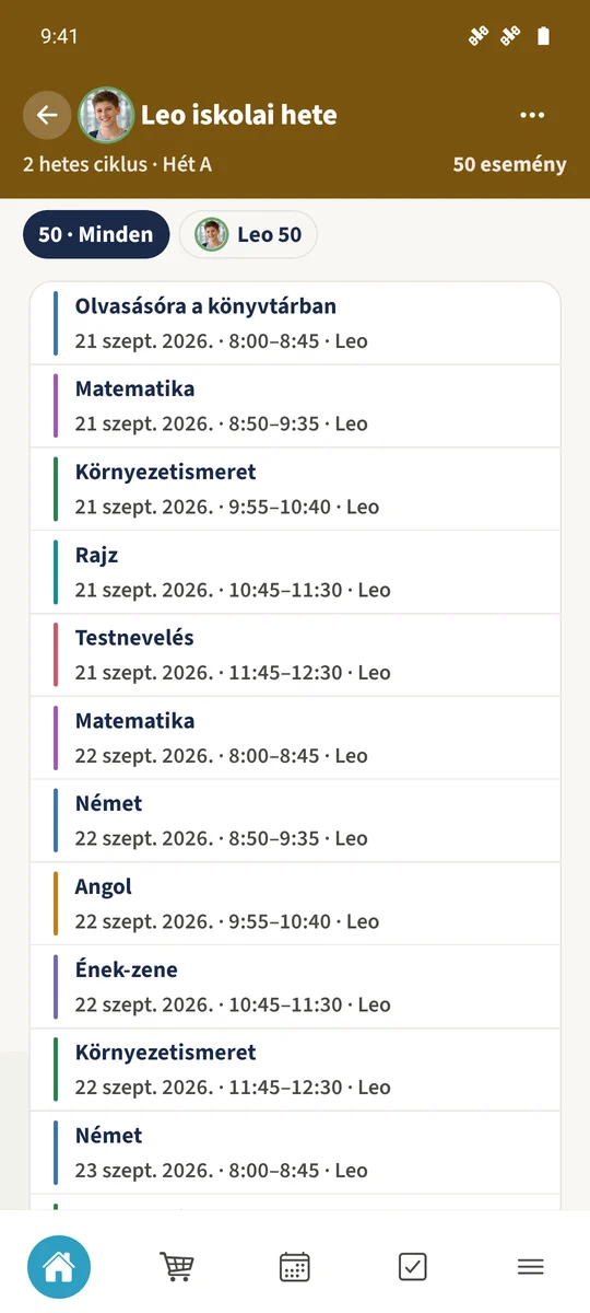 A Módosítások és lemondások listában szerepel az elmentett kivétel.