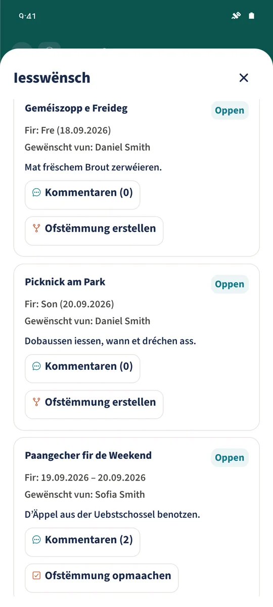 Pancakes de Weekend weist zwee Kommentaren an Ofstëmmung opmaachen fir seng verknëppt Familljenofstëmmung.