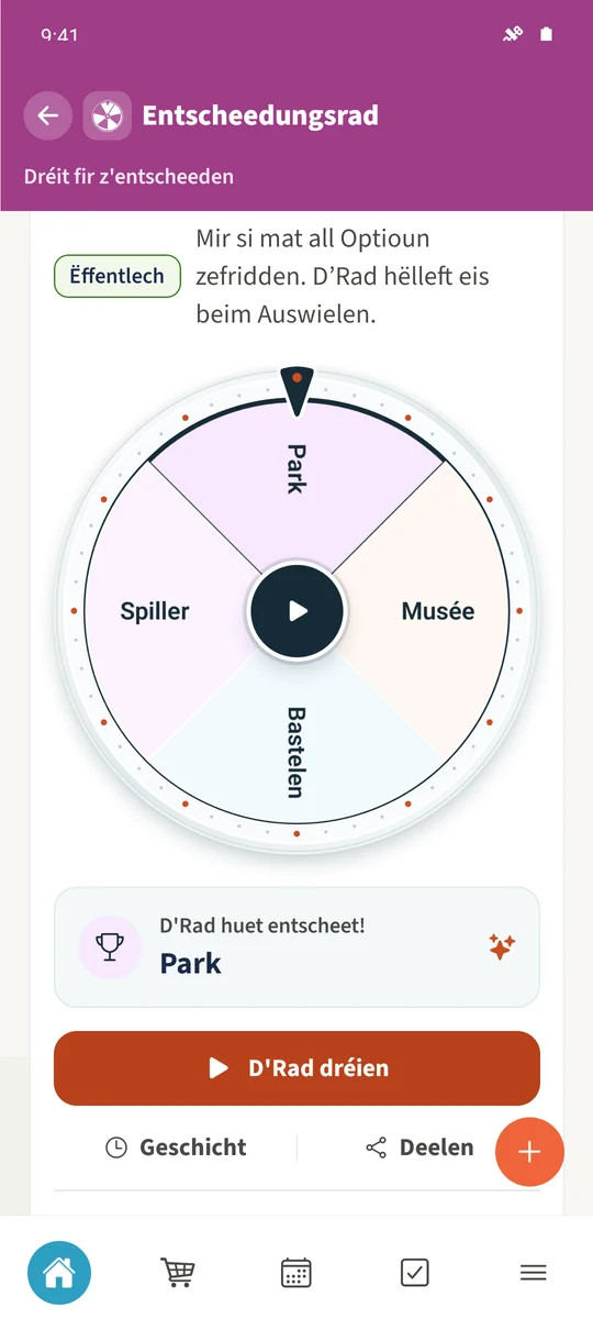 Dem Sofia seng spéider Dréiung vum selwechte Rad weist hir gewielt Optioun.