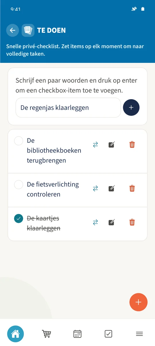 Reservetrui inpakken is in het snelle invoerveld ingevoerd voordat het wordt toegevoegd.