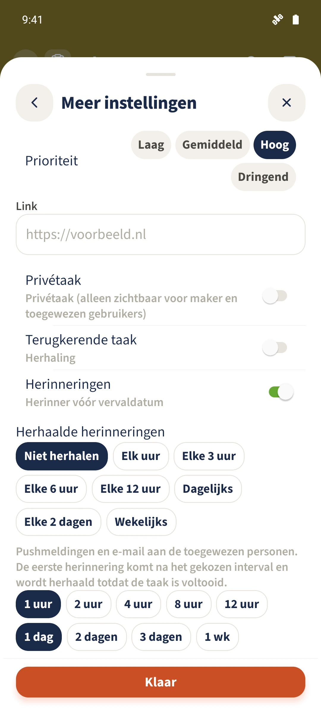 Herinneringen — Herinner vóór vervaldatum, Herhaalde herinneringen