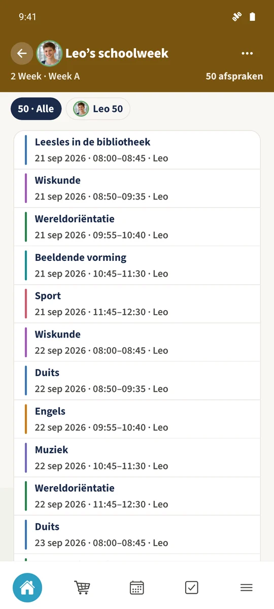 Wijzigingen en annuleringen toont de opgeslagen uitzondering.