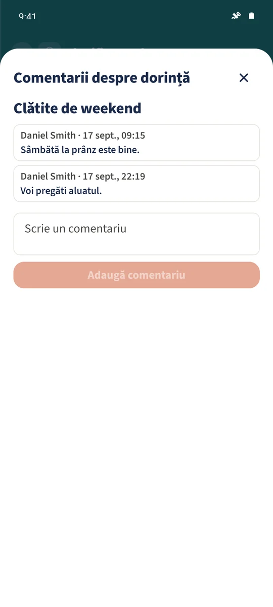 Comentariul lui Daniel Voi pregăti aluatul. apare la Clătite de weekend.