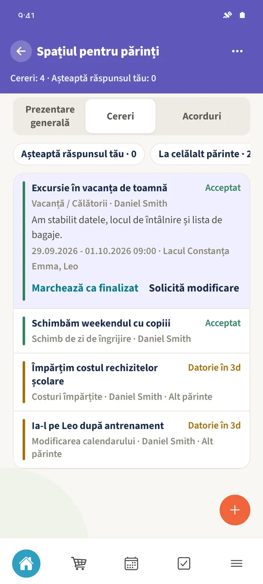 Cererea acceptată pentru Lacul Constanța arată datele și locul salvate.