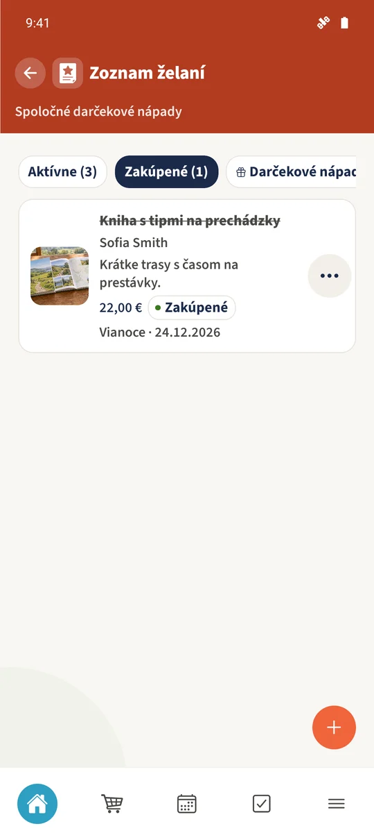 Po potvrdení sa kniha zobrazí pod Zakúpené.