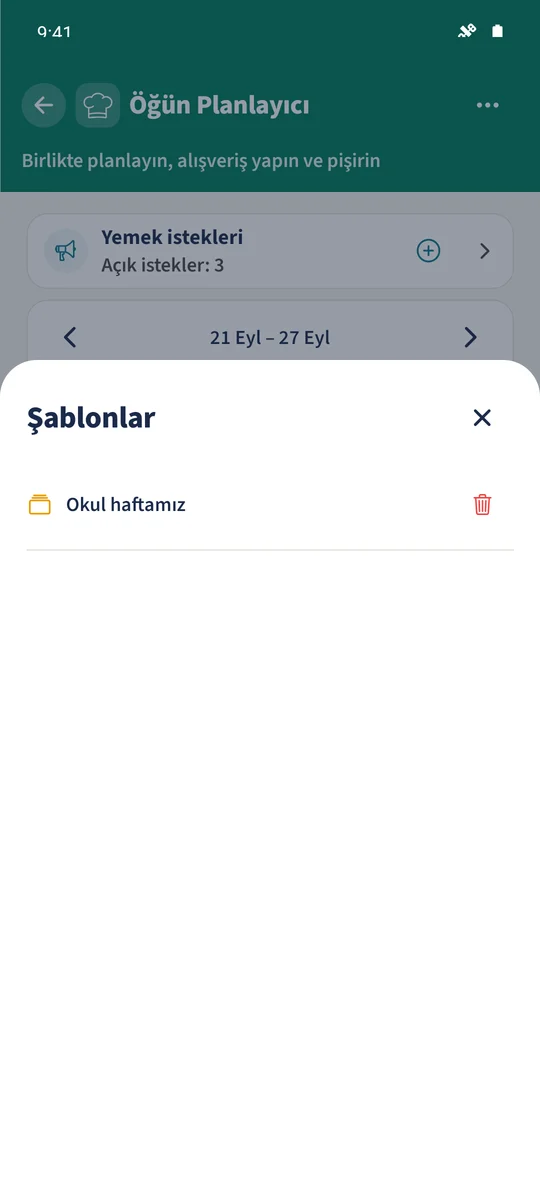 Kaydedilen şablon 21–27 Eylül 2026 hedef haftasında kullanılabilir.