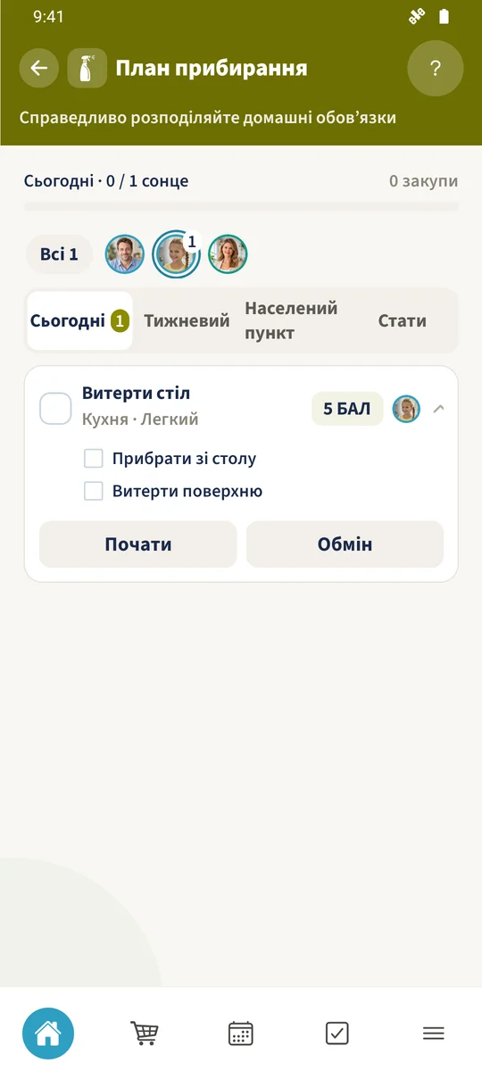 Перед завершенням щоденний стіл належить Emma й показує п’ять балів.